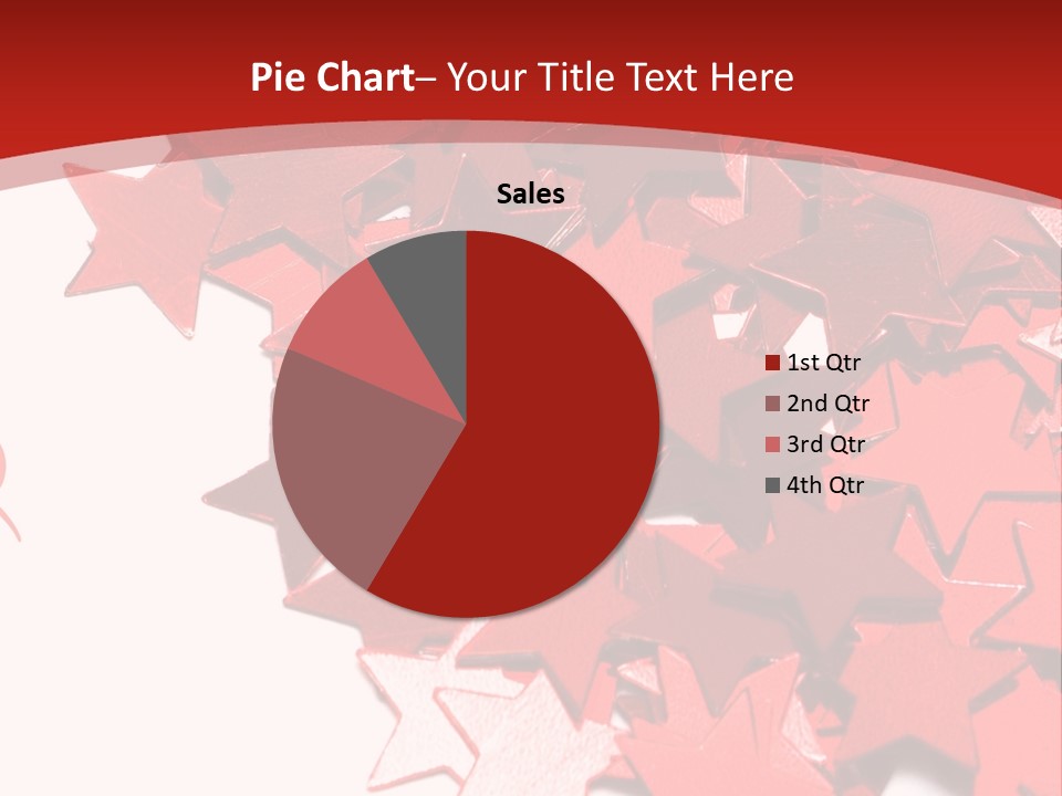 Celebration Stars On White Background PowerPoint Template