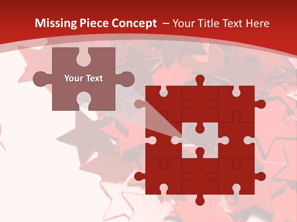 Celebration Stars On White Background PowerPoint Template