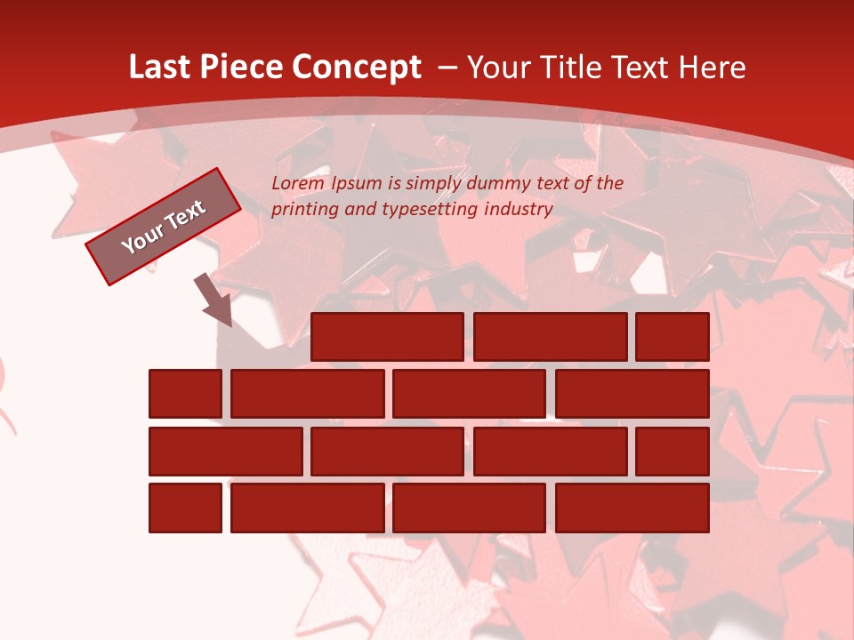 Celebration Stars On White Background PowerPoint Template