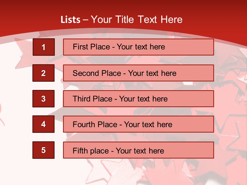 Celebration Stars On White Background PowerPoint Template