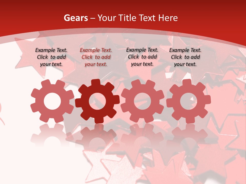 Celebration Stars On White Background PowerPoint Template