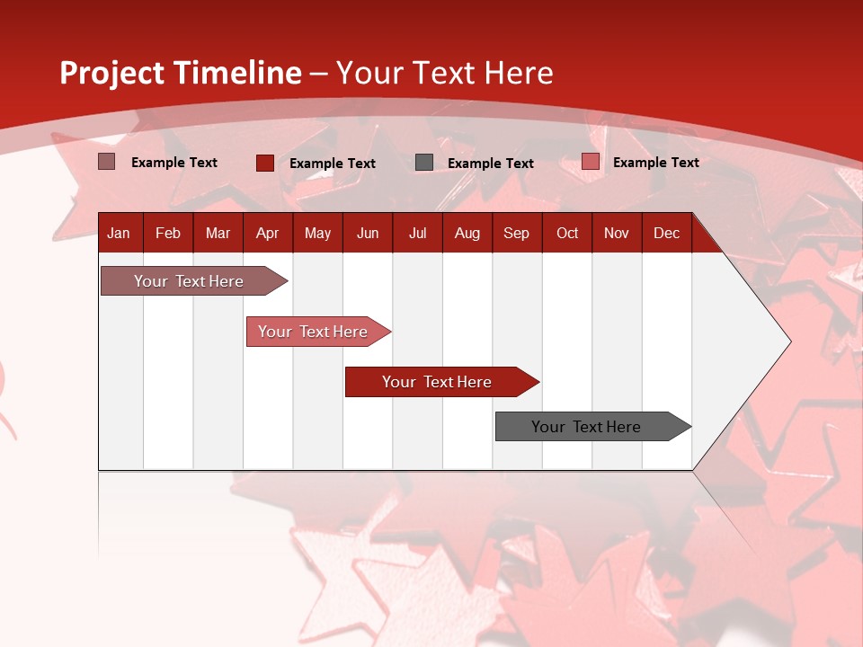 Celebration Stars On White Background PowerPoint Template