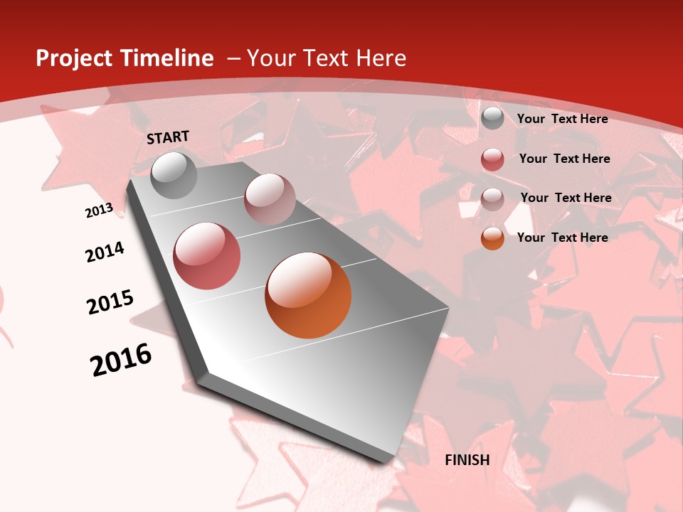 Celebration Stars On White Background PowerPoint Template