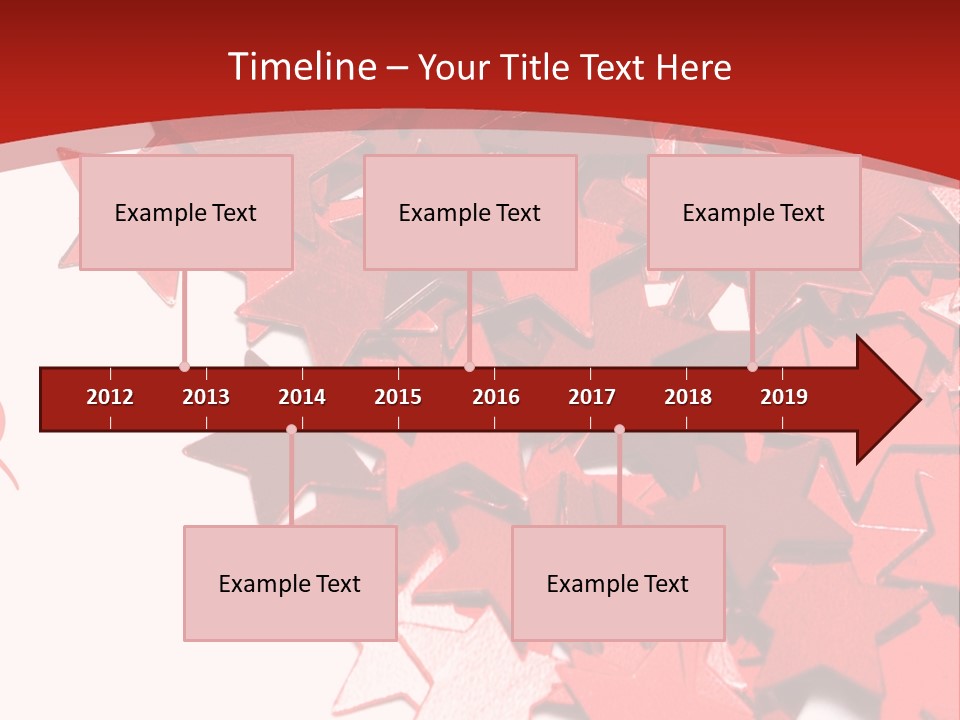 Celebration Stars On White Background PowerPoint Template