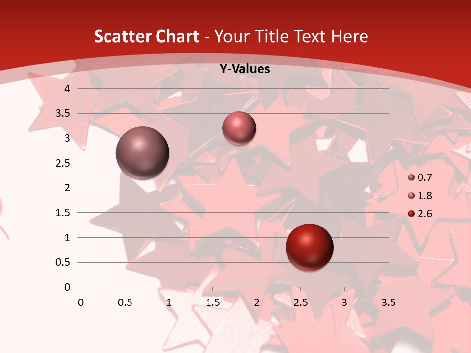 Celebration Stars On White Background PowerPoint Template