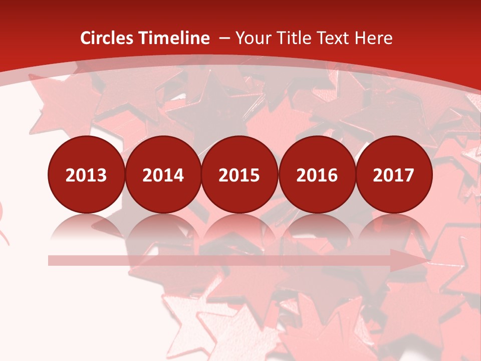 Celebration Stars On White Background PowerPoint Template