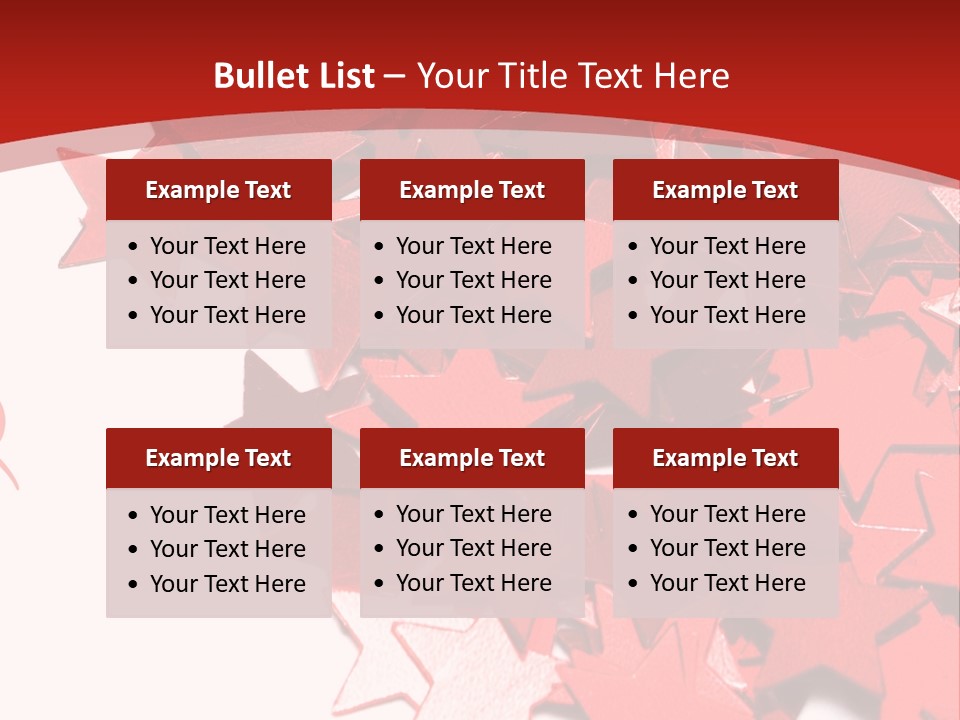 Celebration Stars On White Background PowerPoint Template