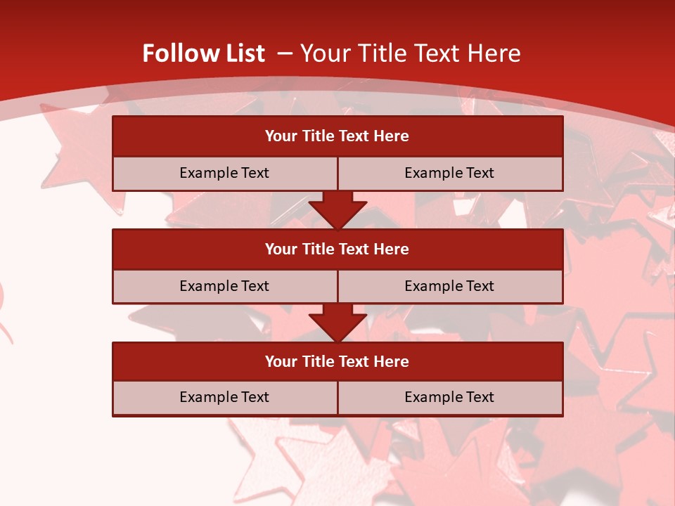 Celebration Stars On White Background PowerPoint Template