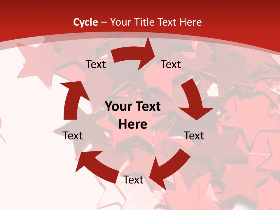 Celebration Stars On White Background PowerPoint Template