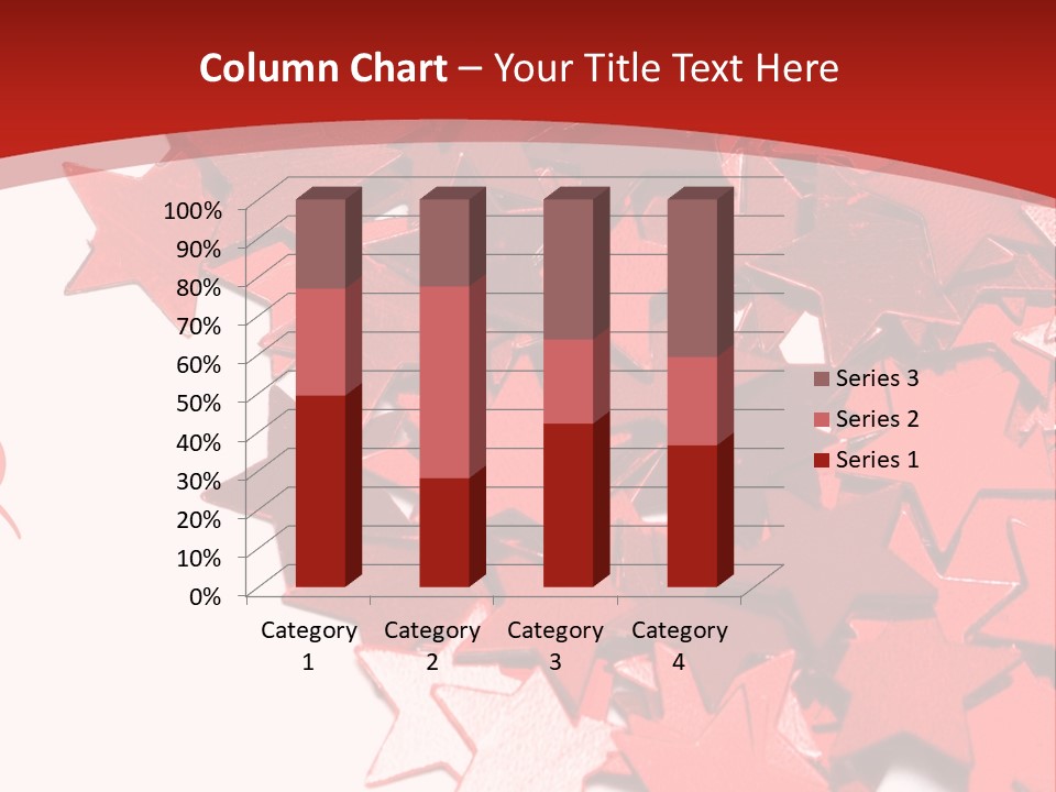 Celebration Stars On White Background PowerPoint Template