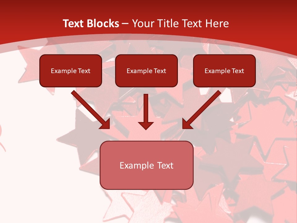 Celebration Stars On White Background PowerPoint Template