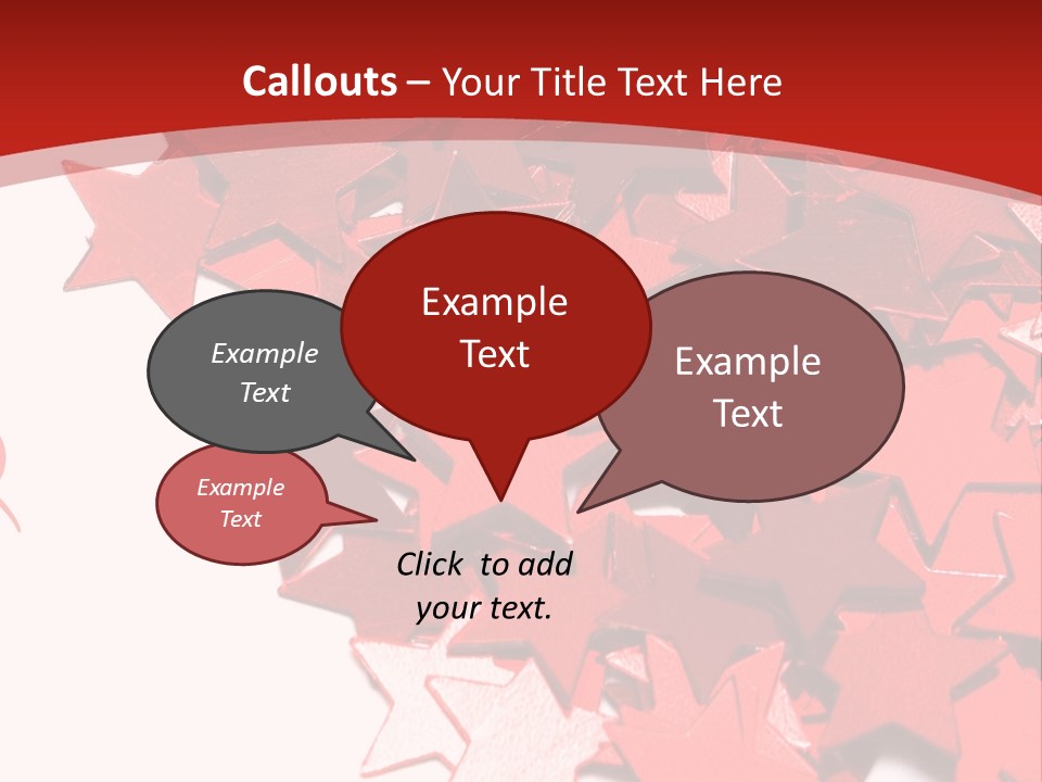 Celebration Stars On White Background PowerPoint Template