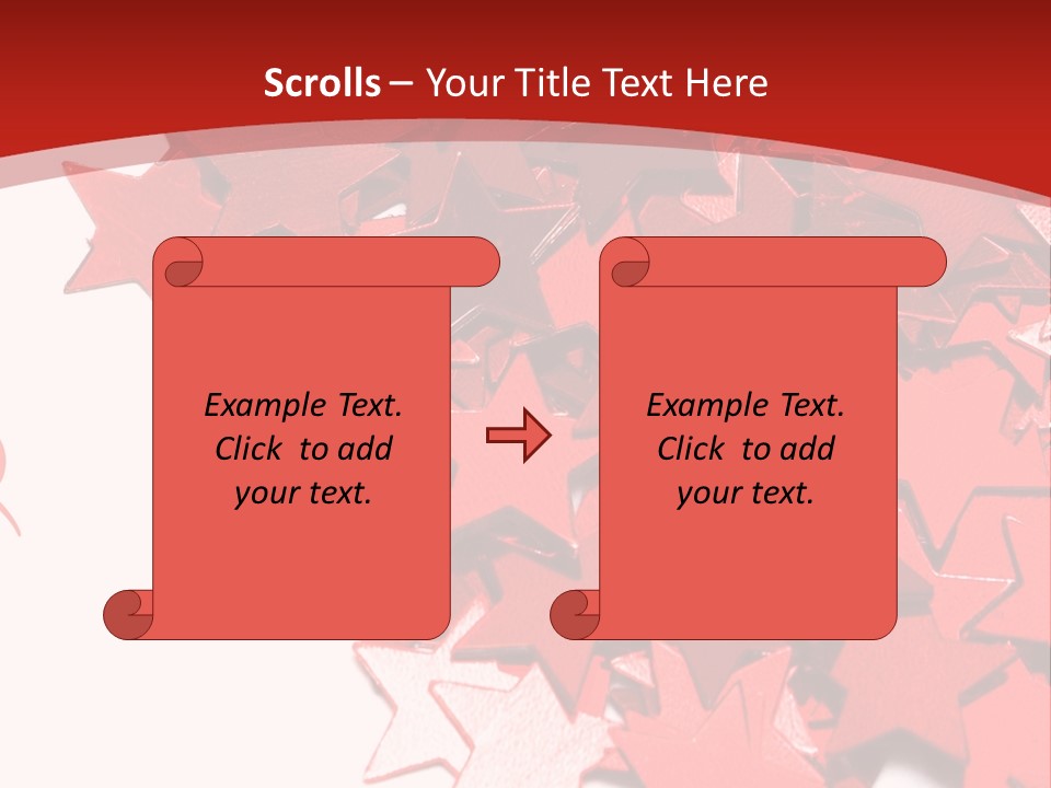 Celebration Stars On White Background PowerPoint Template