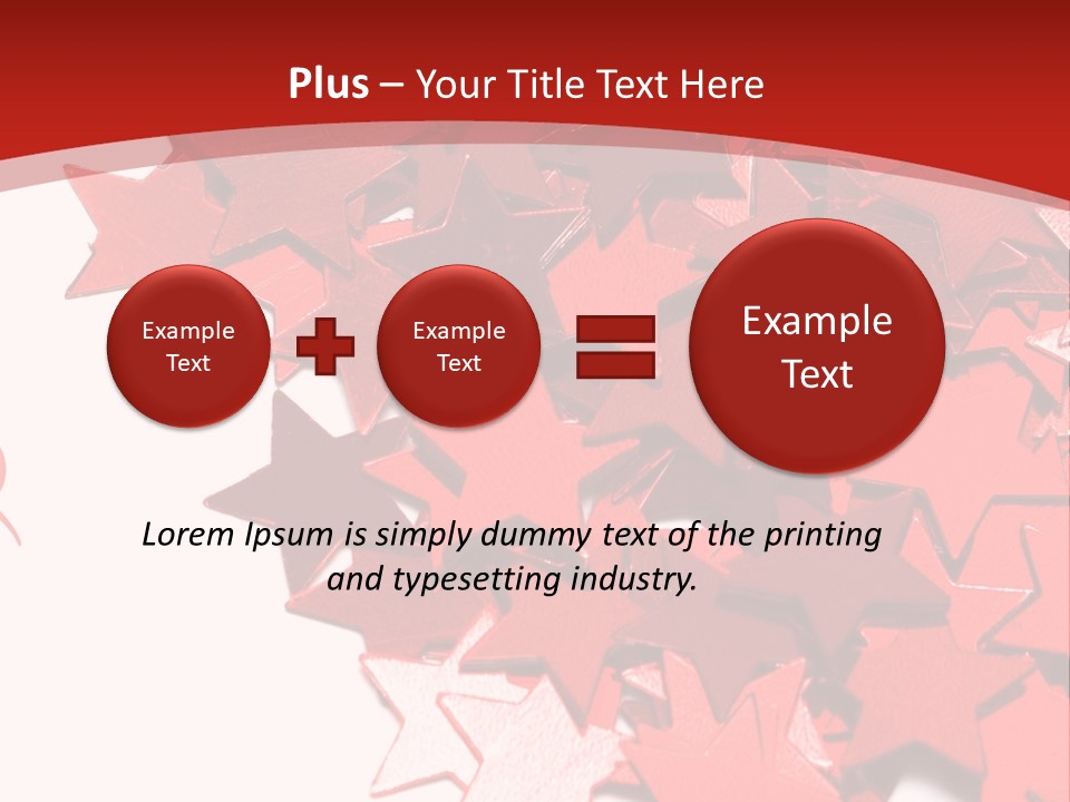 Celebration Stars On White Background PowerPoint Template