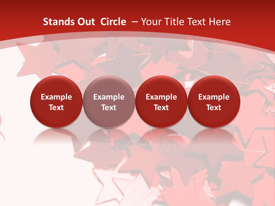 Celebration Stars On White Background PowerPoint Template