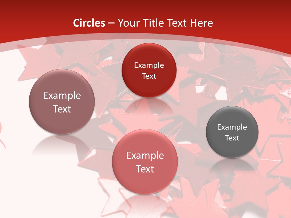 Celebration Stars On White Background PowerPoint Template