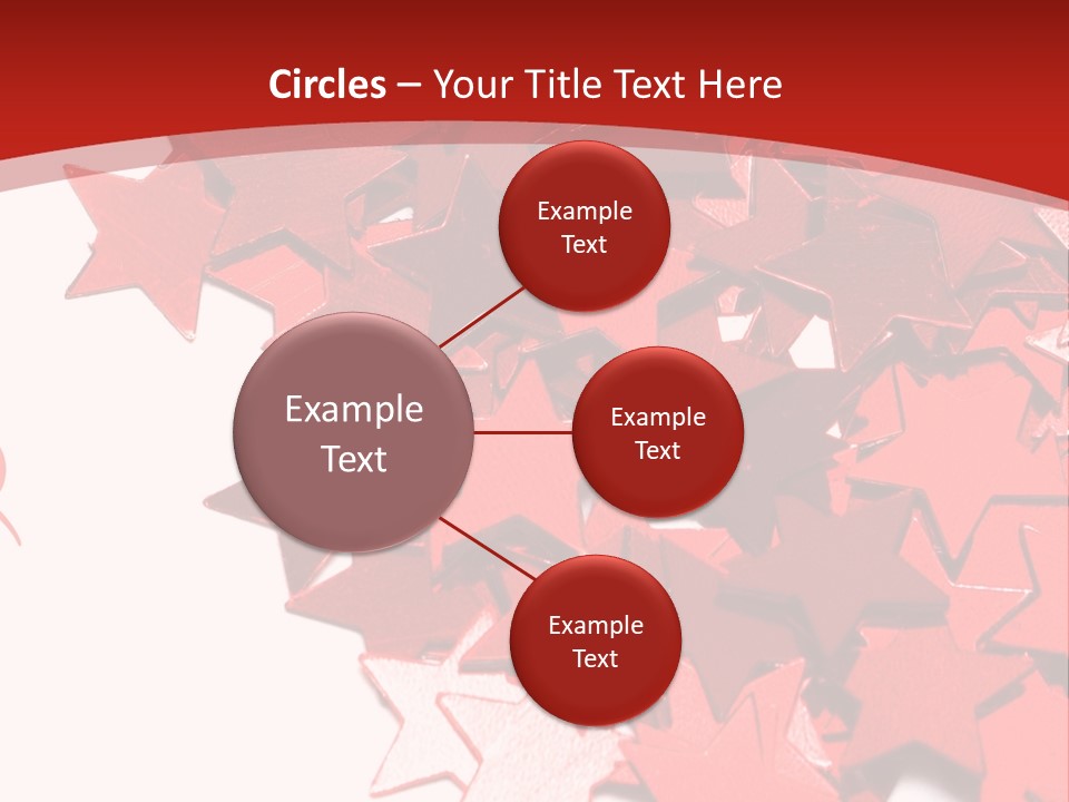 Celebration Stars On White Background PowerPoint Template