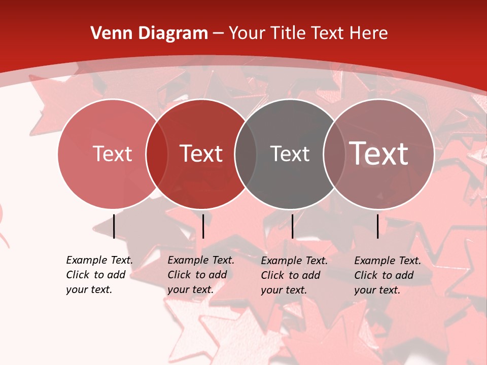 Celebration Stars On White Background PowerPoint Template