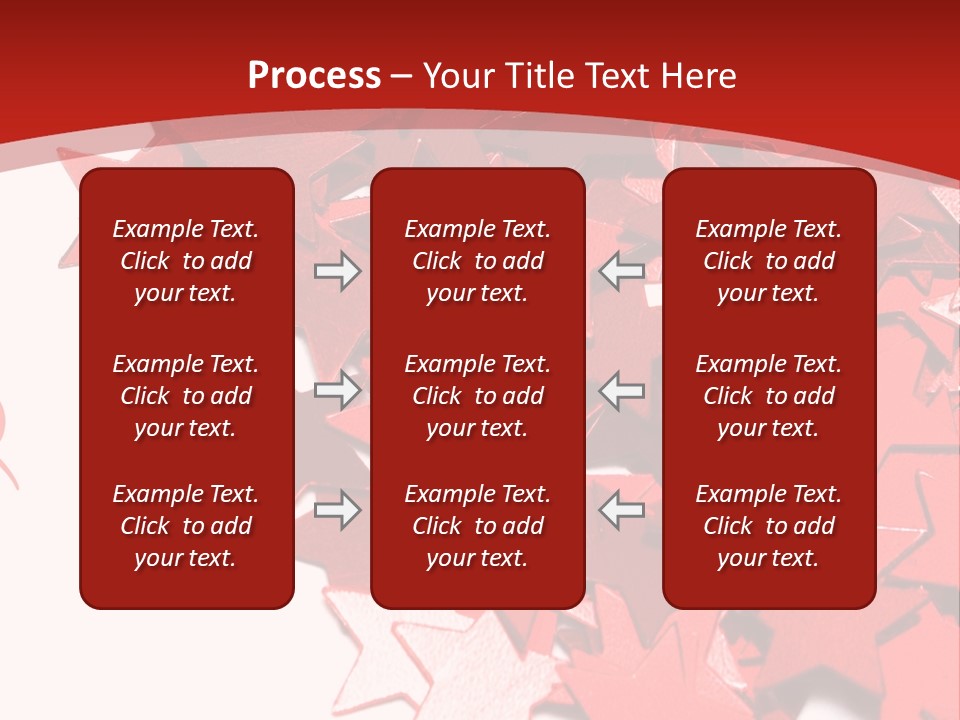 Celebration Stars On White Background PowerPoint Template