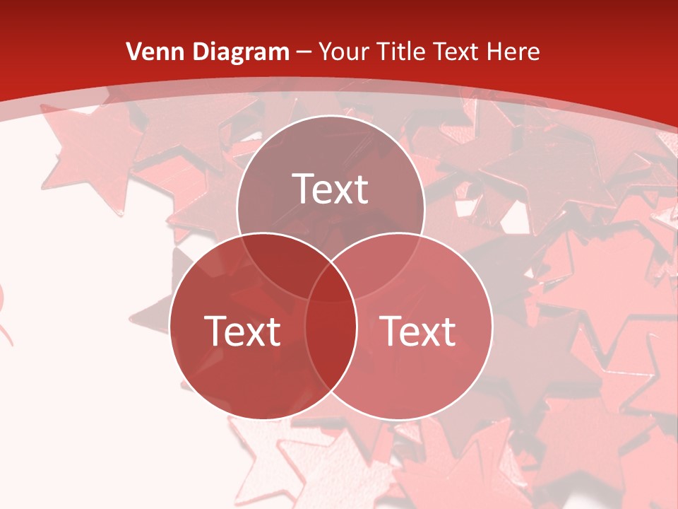 Celebration Stars On White Background PowerPoint Template