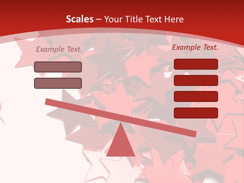 Celebration Stars On White Background PowerPoint Template