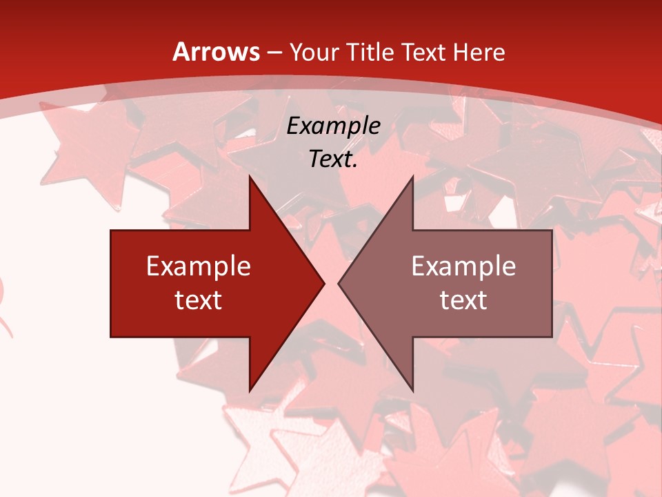 Celebration Stars On White Background PowerPoint Template