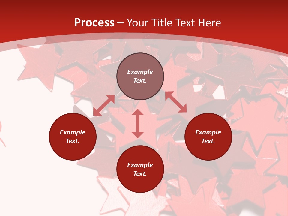 Celebration Stars On White Background PowerPoint Template