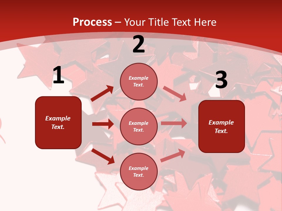 Celebration Stars On White Background PowerPoint Template