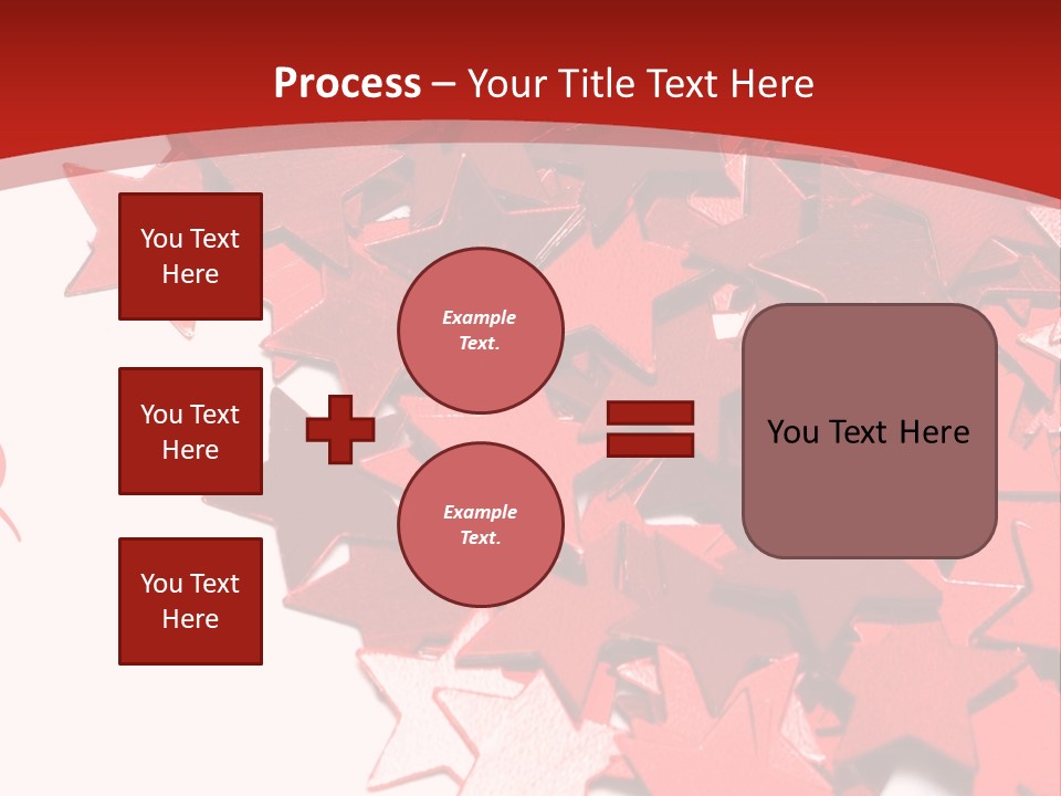 Celebration Stars On White Background PowerPoint Template