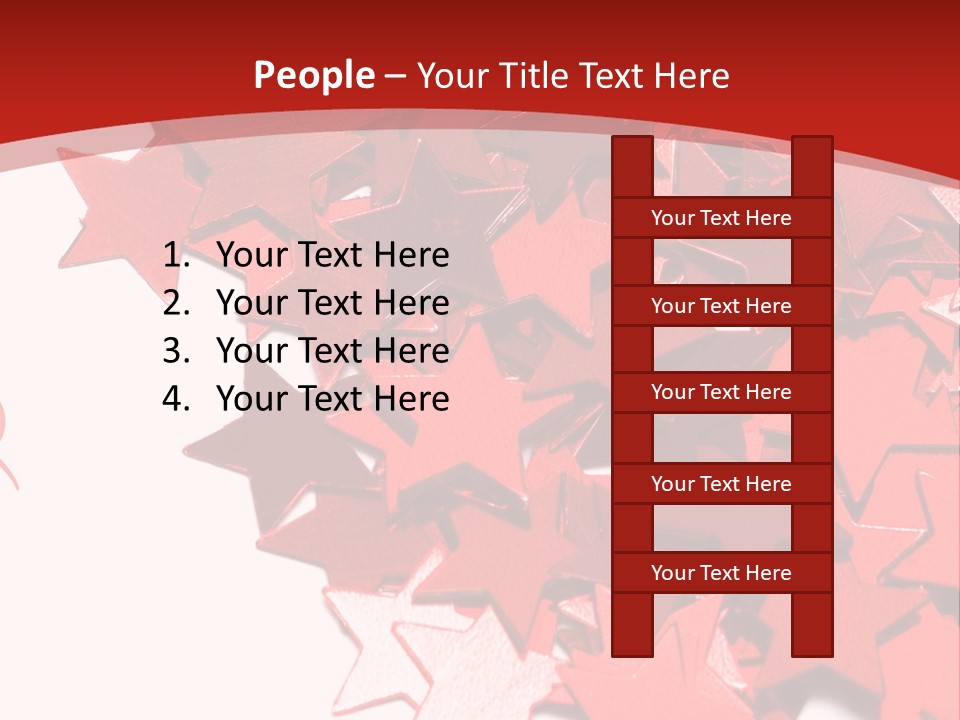 Celebration Stars On White Background PowerPoint Template