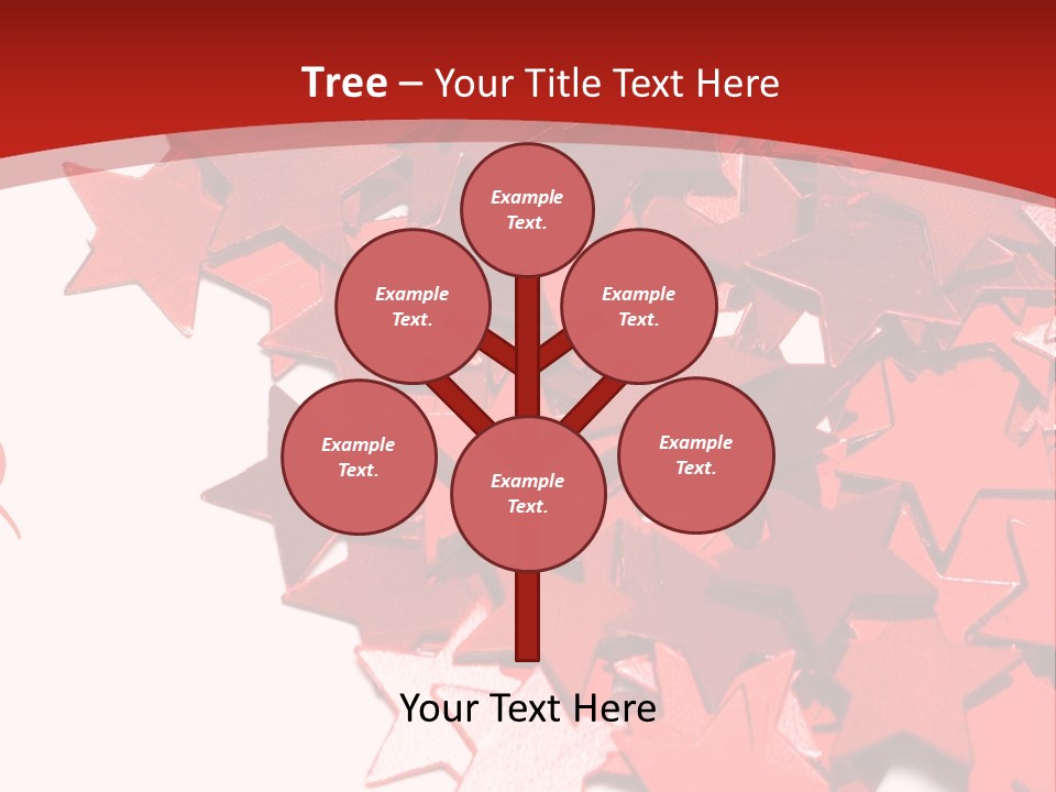 Celebration Stars On White Background PowerPoint Template