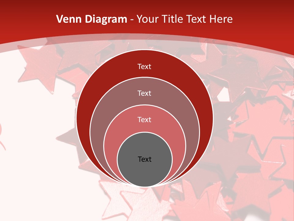 Celebration Stars On White Background PowerPoint Template