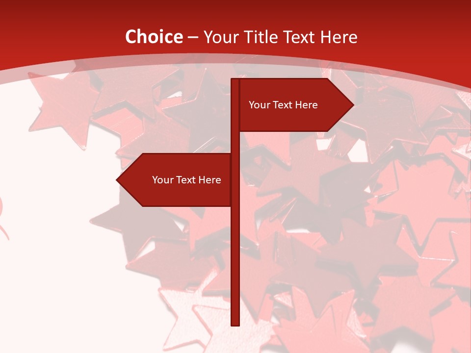 Celebration Stars On White Background PowerPoint Template