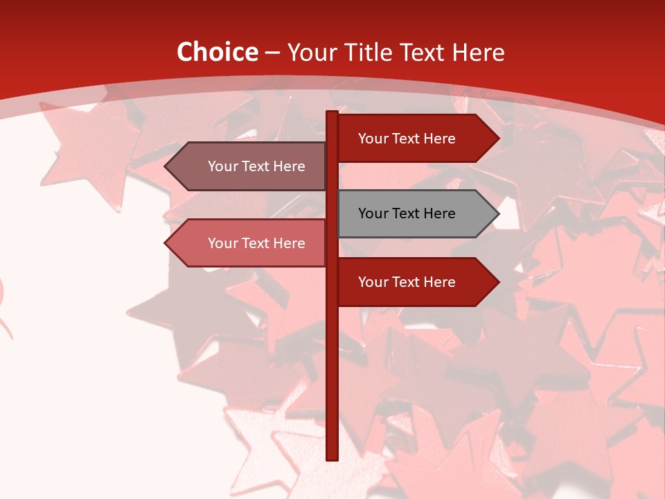 Celebration Stars On White Background PowerPoint Template