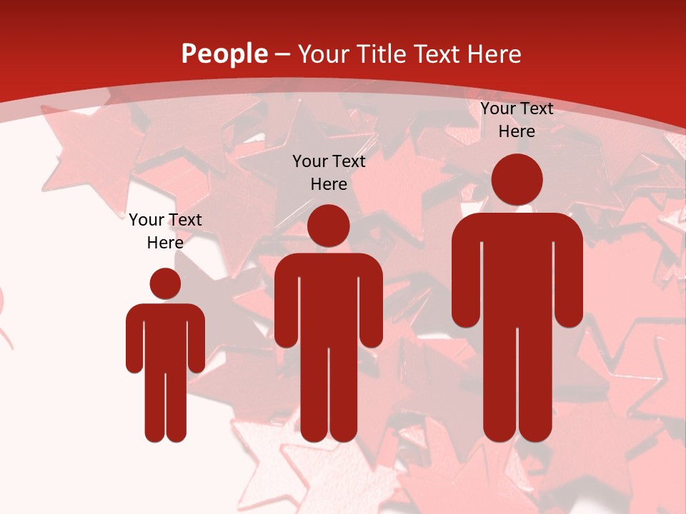 Celebration Stars On White Background PowerPoint Template