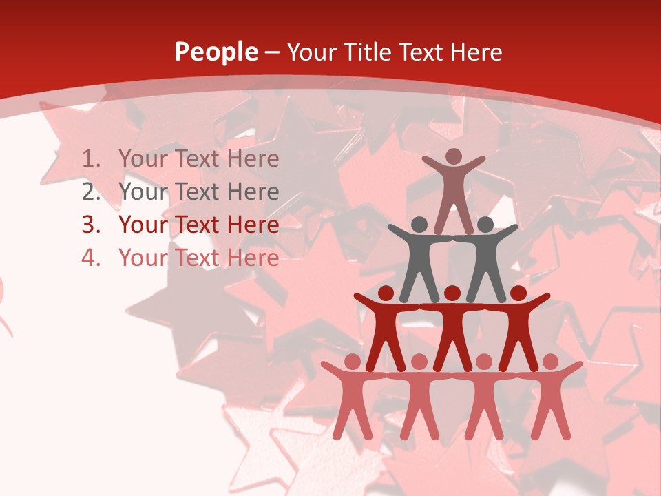 Celebration Stars On White Background PowerPoint Template