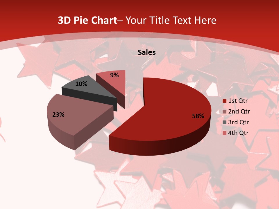 Celebration Stars On White Background PowerPoint Template