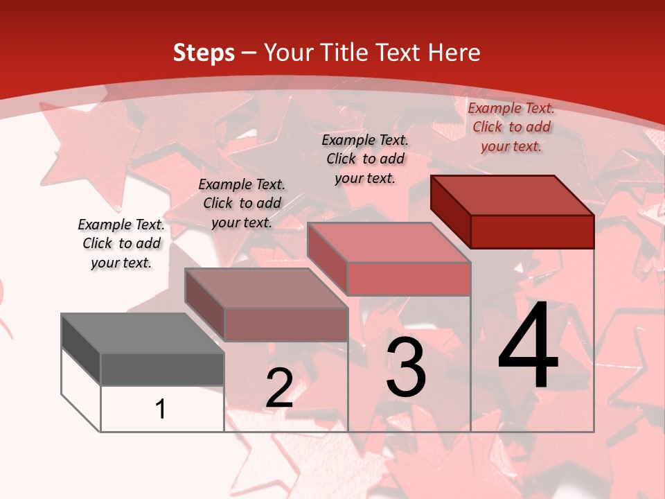 Celebration Stars On White Background PowerPoint Template