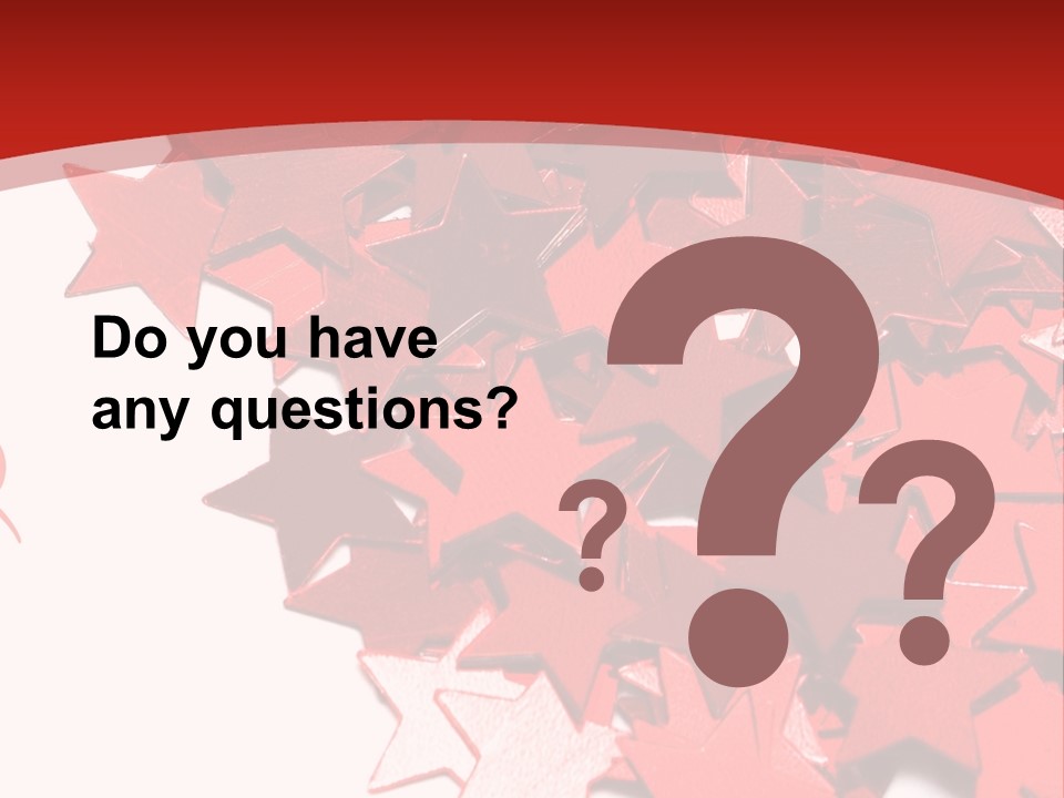 Celebration Stars On White Background PowerPoint Template