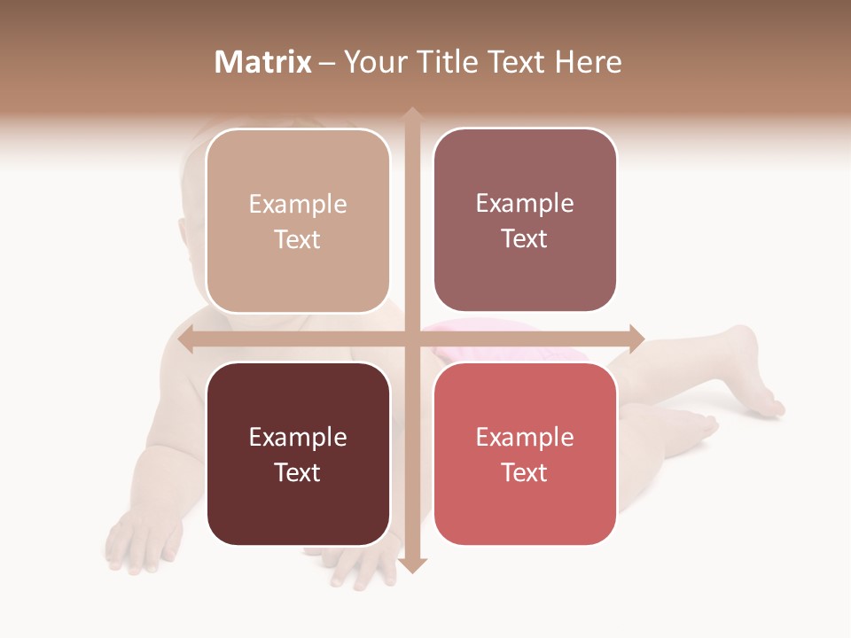 One Full Length Portrait Of A Young Baby Girl In Her Cloth Diaper Over White PowerPoint Template