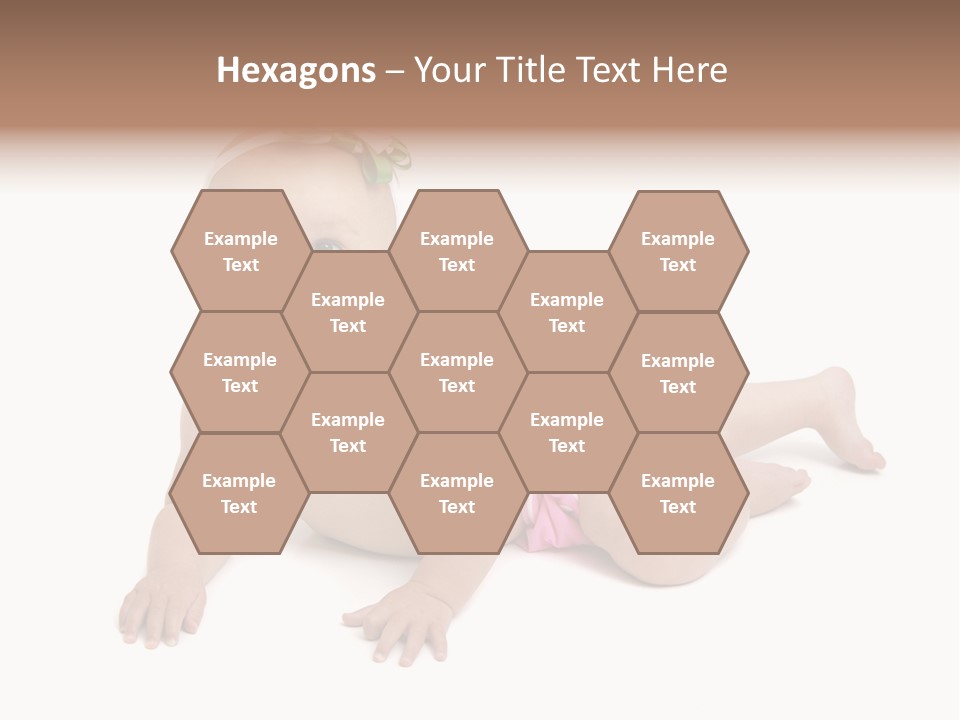 One Full Length Portrait Of A Young Baby Girl In Her Cloth Diaper Over White PowerPoint Template