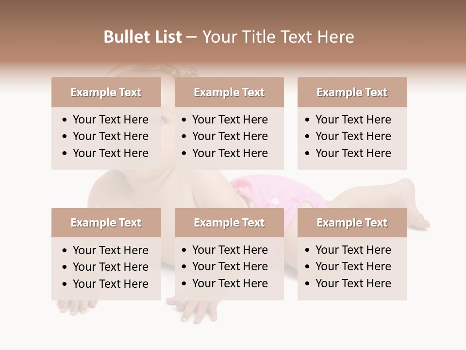 One Full Length Portrait Of A Young Baby Girl In Her Cloth Diaper Over White PowerPoint Template