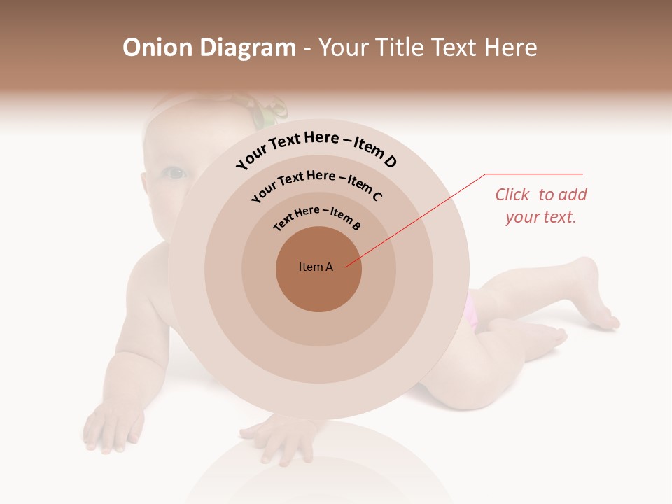 One Full Length Portrait Of A Young Baby Girl In Her Cloth Diaper Over White PowerPoint Template