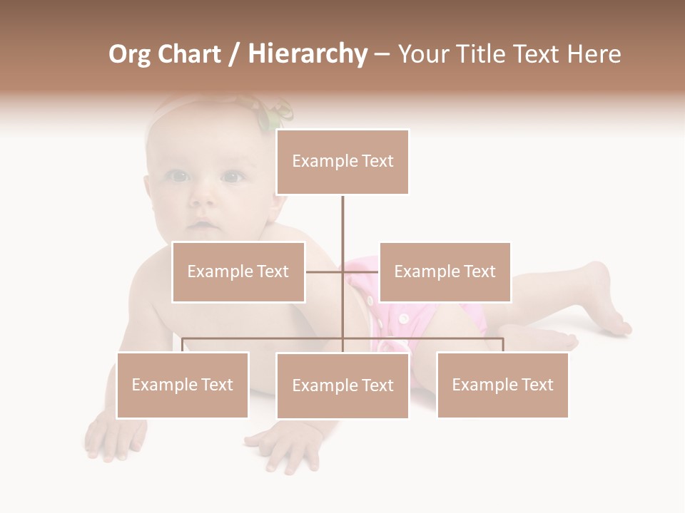 One Full Length Portrait Of A Young Baby Girl In Her Cloth Diaper Over White PowerPoint Template