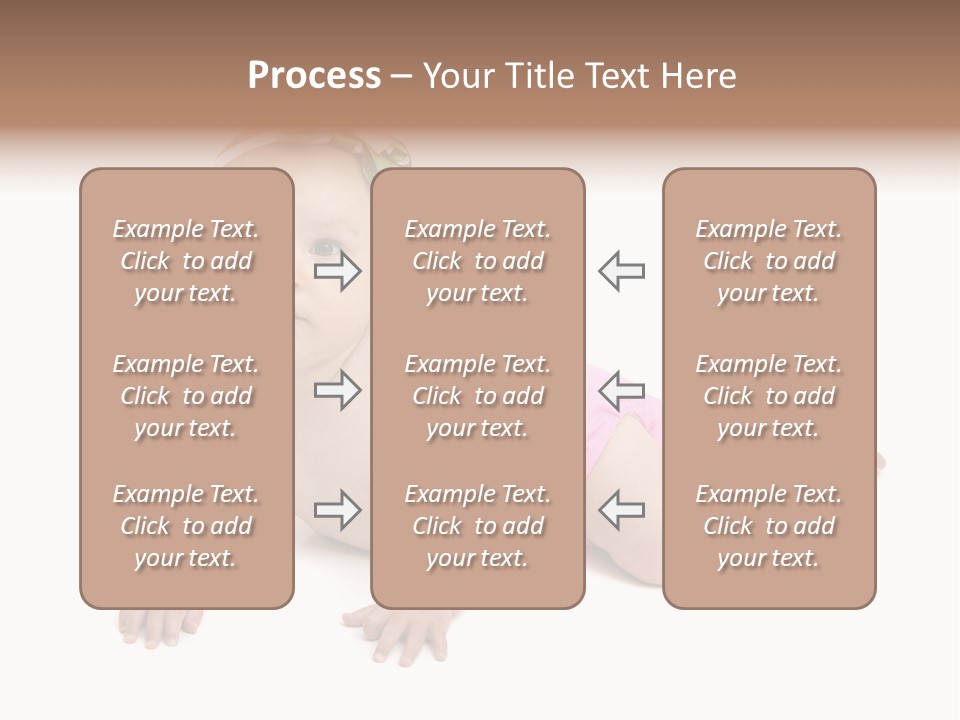One Full Length Portrait Of A Young Baby Girl In Her Cloth Diaper Over White PowerPoint Template
