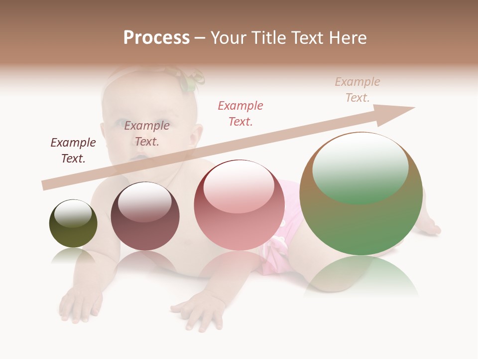 One Full Length Portrait Of A Young Baby Girl In Her Cloth Diaper Over White PowerPoint Template