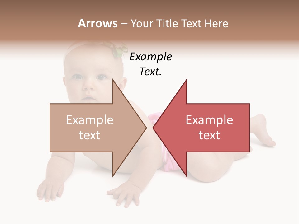 One Full Length Portrait Of A Young Baby Girl In Her Cloth Diaper Over White PowerPoint Template