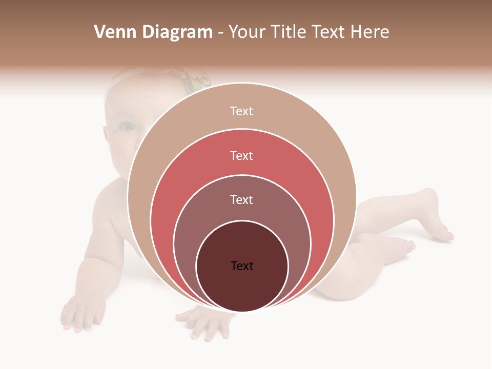 One Full Length Portrait Of A Young Baby Girl In Her Cloth Diaper Over White PowerPoint Template