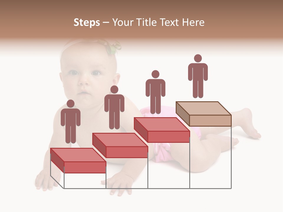 One Full Length Portrait Of A Young Baby Girl In Her Cloth Diaper Over White PowerPoint Template