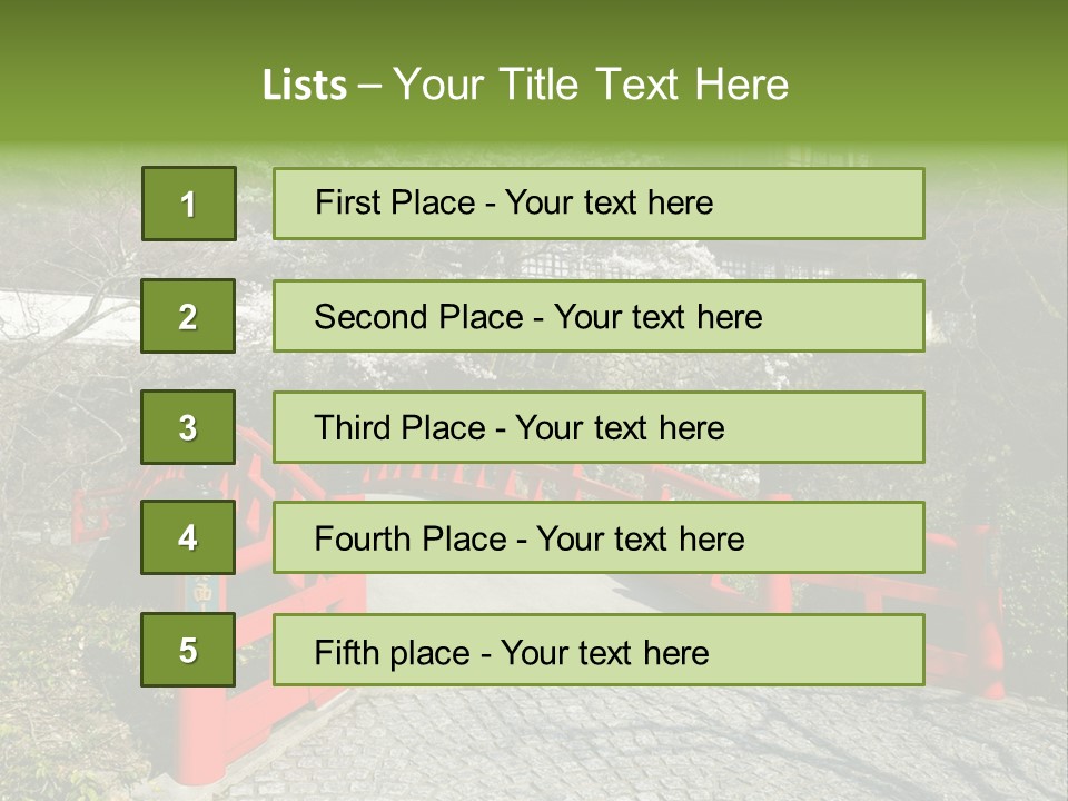 Red Bridge And Traditional Old Building On The Mountain Side With Spring Cherry Blossoms Near The Famous Minoh Waterfall Sightseeing Spot PowerPoint Template